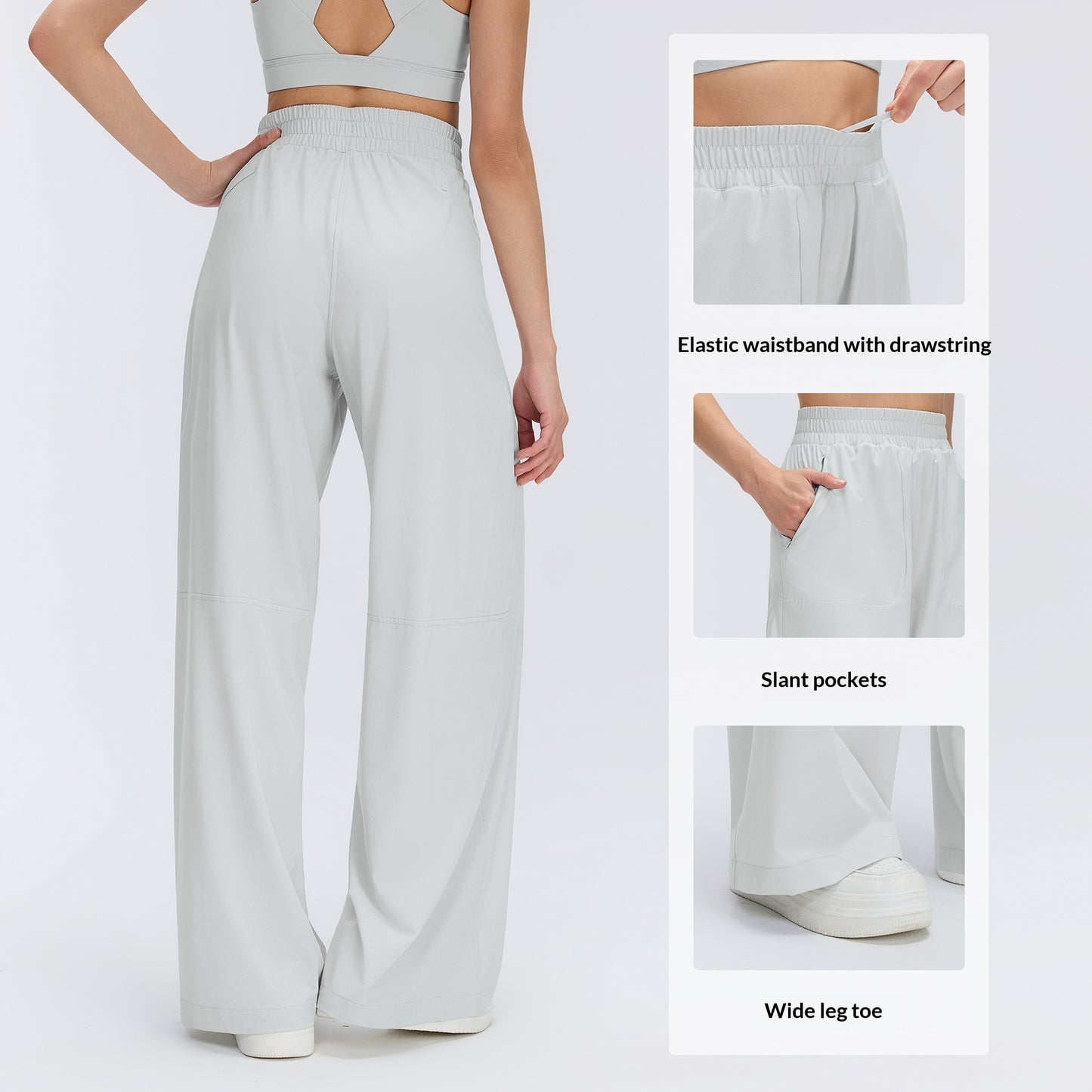Drawstring Wide-leg Pants