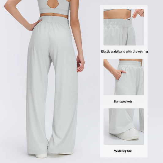 Drawstring Wide-leg Pants