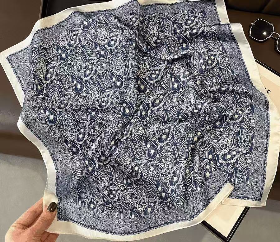 Pattern Square Silk Scarf