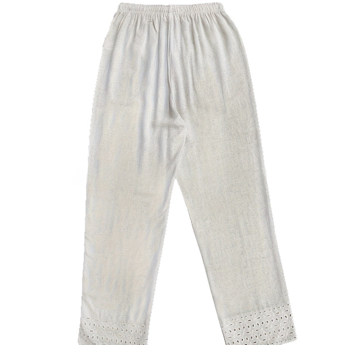 Embroidered Lace Cropped Pants