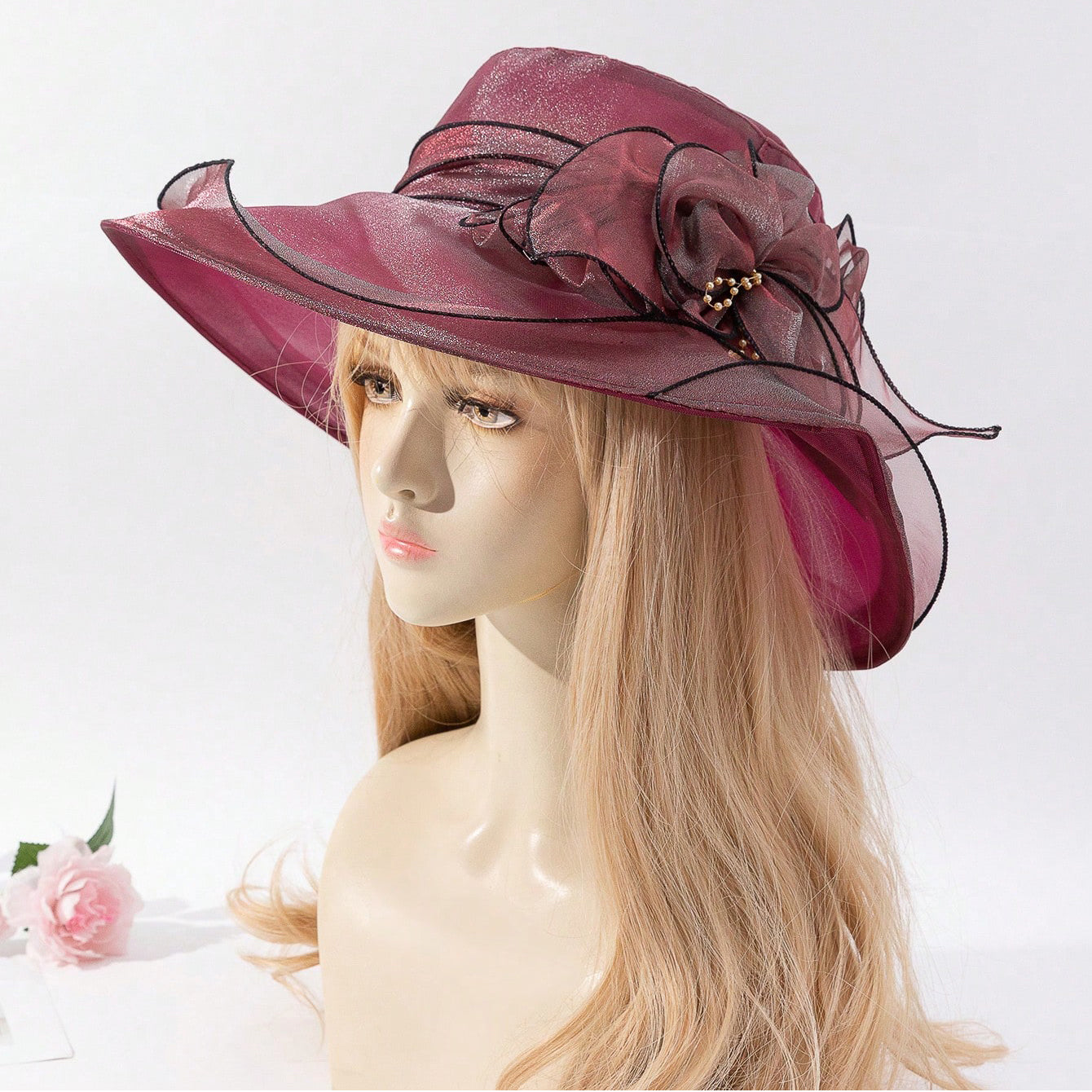 Chiffon Flower Fisherman Hat