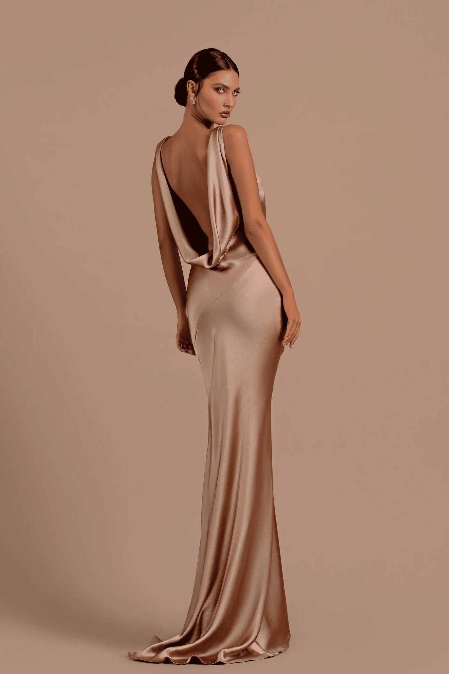 Mermaid Bridesmaid Satin Prom Dress
