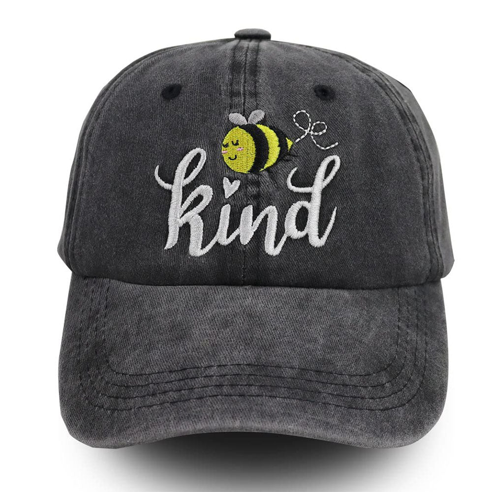 2pcs Bee Kind Embroidered Baseball Cap