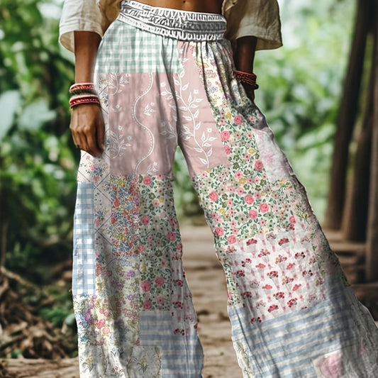 Midriff-baring Wide-leg Pants