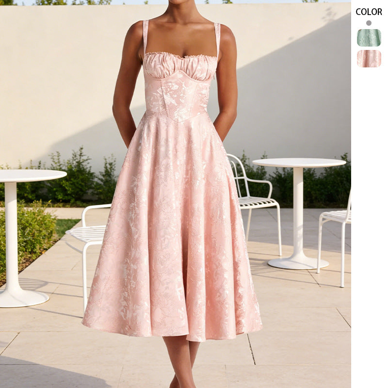Strap Back Backless Dress