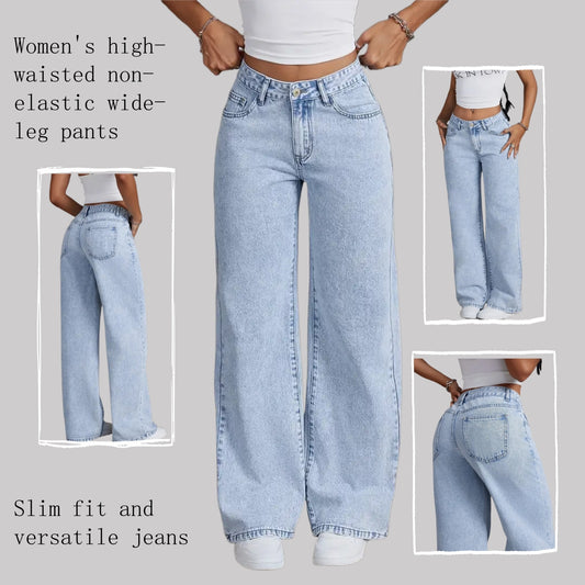 High-Waisted Wide Leg Jeans