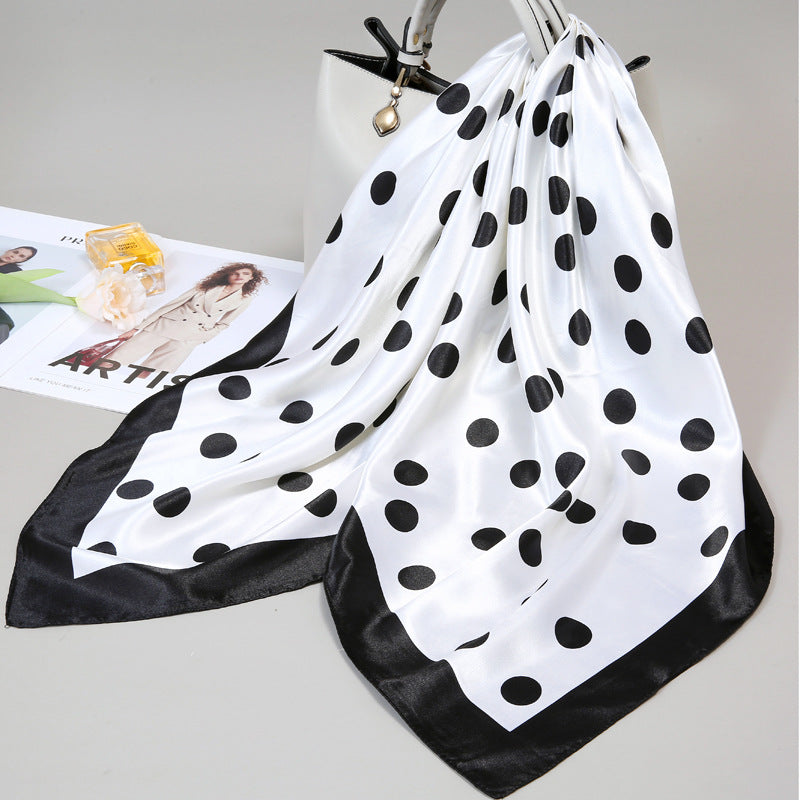Floral Satin Square Scarf