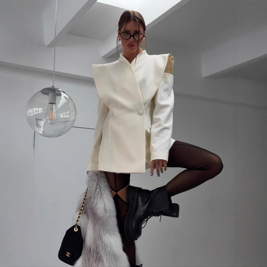 Solid Color Suit Coat