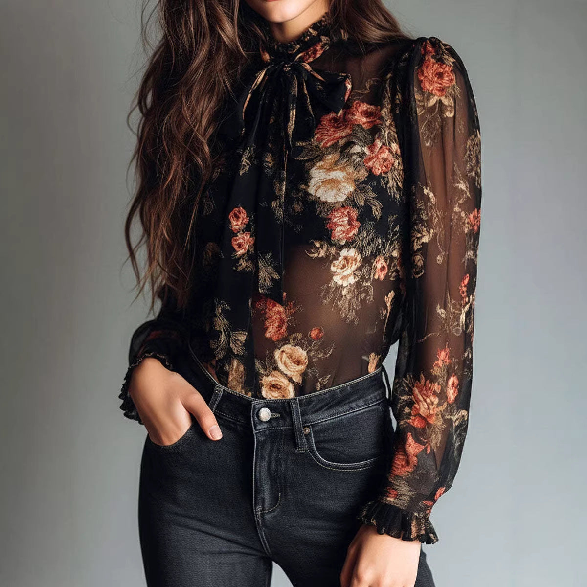 Floral Collar Shirt