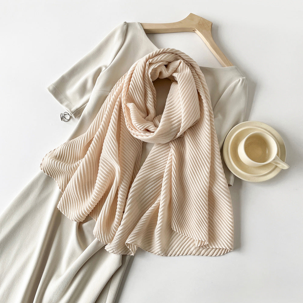 Womens Cotton-Linen Blend Scarf