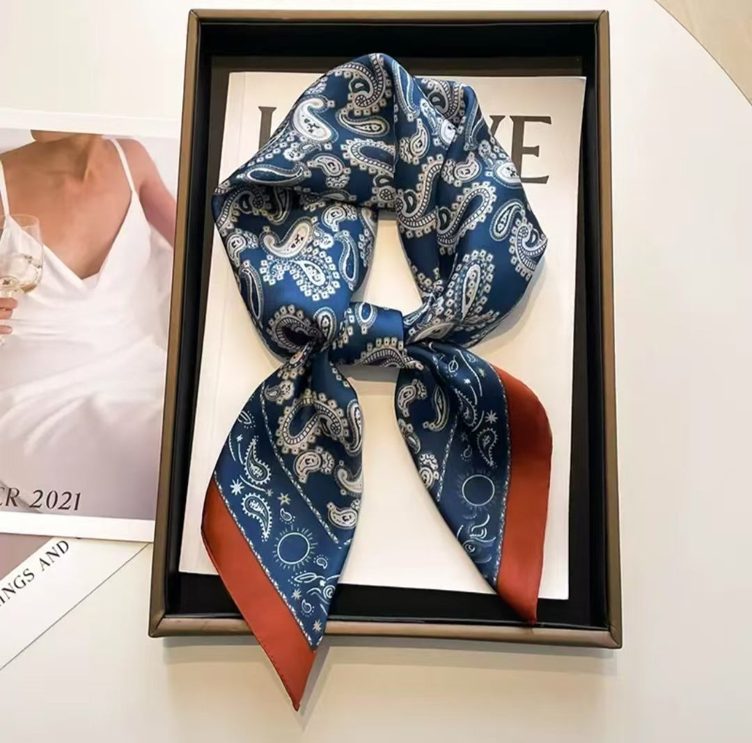 Pattern Square Silk Scarf