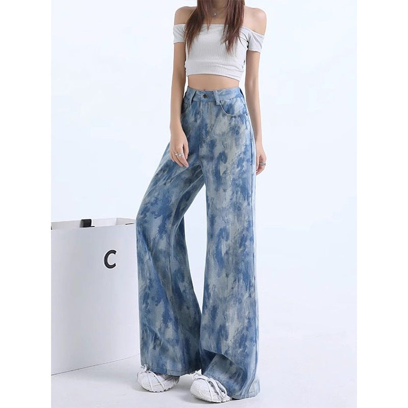 Tie-Dye Floor-Length Pants