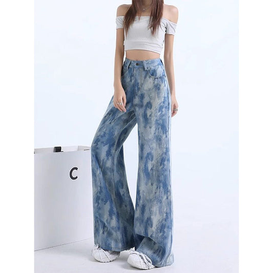 Tie-Dye Floor-Length Pants