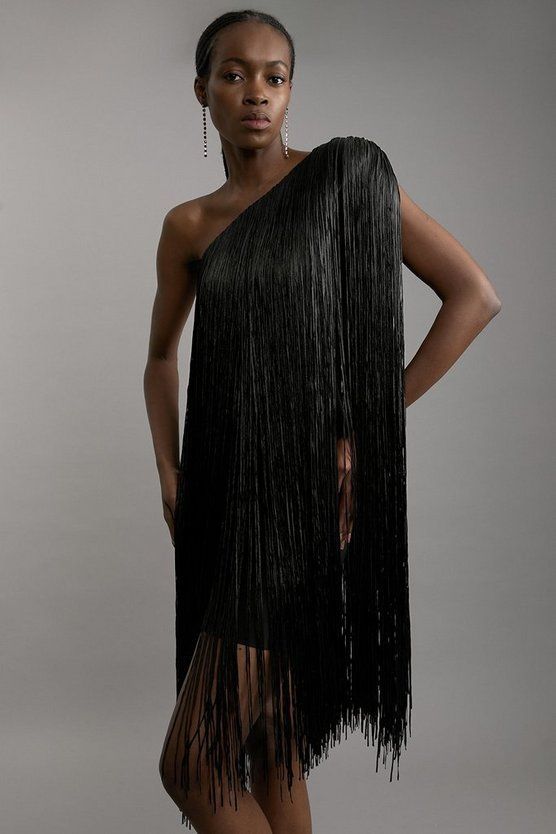 Sleek Tassel Skirt Party Dress