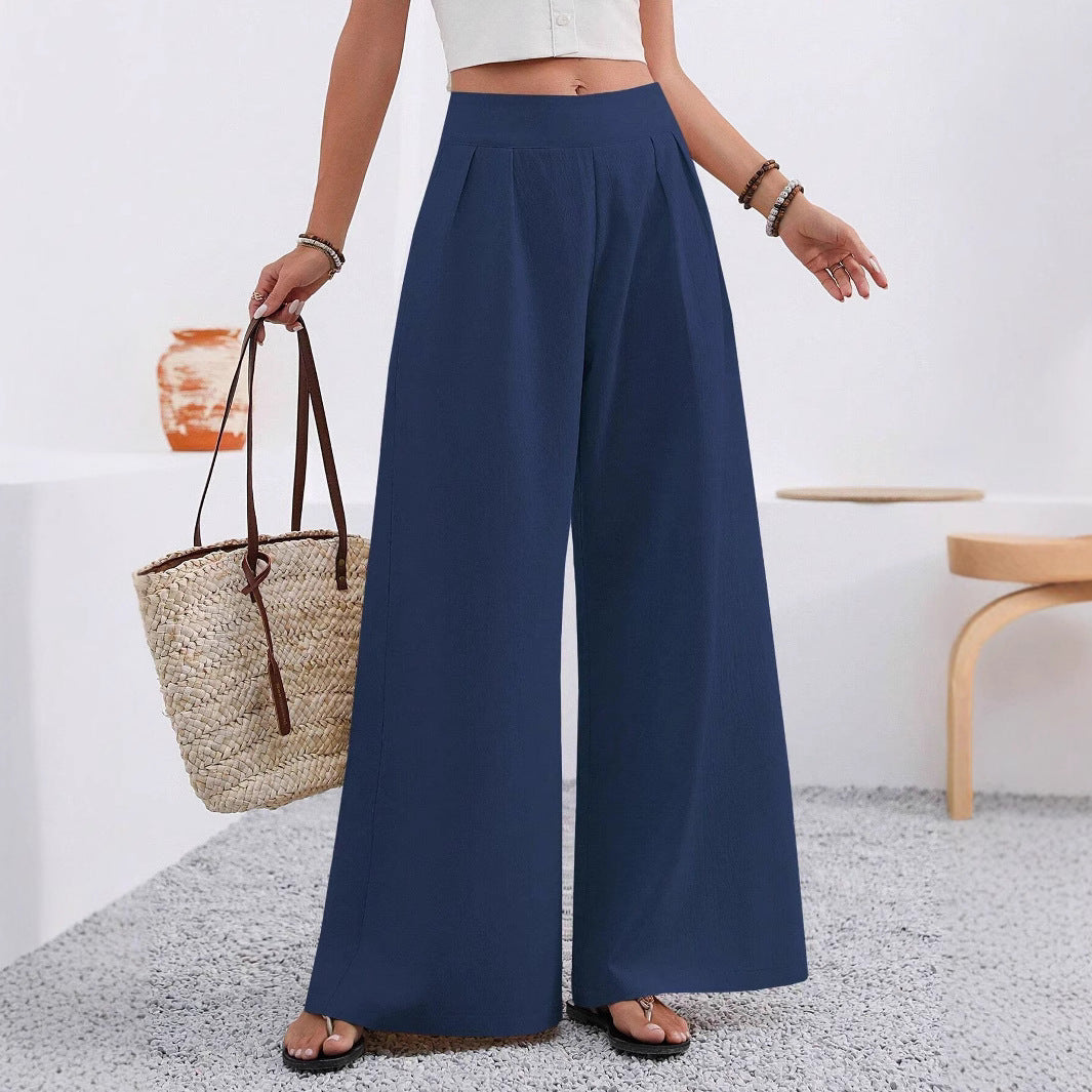Pocketed Wide-leg Trousers